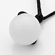 Adjustable Round Natural White Jade Pendant Necklaces NJEW-JN01197-03-2