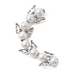 Hebras de cuentas de perlas de vidrio con forma de hada ángel AJEW-JB01180-03-2