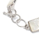 Natural White Shell Link Chain Bracelets BJEW-E077-02P-04-4