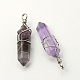 Natural Amethyst Double Terminated Pointed Pendants X-G-J062-02P-1