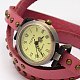 Retro-Vintage-Leder Wickelarmband Uhren WACH-M007-M-3