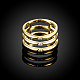 Ультрамодный золото с латунным покрытием кубического циркония широкая полоса палец кольца RJEW-BB15365-6G-2