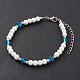 Glass Pearl Anklets AJEW-AN00060-03-1