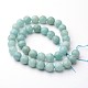 Faceted Natural Amazonite Round Beads Strands G-F261-04-8mm-2