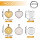DIY Heart & Flat Round Necklace Making Kit DIY-SZ0007-31-7