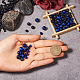 Kissitty gefärbte und erhitzte runde Tigerauge-Perlen aus natürlichem Tigerauge für die Herstellung von DIY-Armbändern DIY-KS0001-19-5