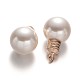 Placcato oro in lega acrilico ciondoli perla PALLOY-N0129-29-3