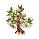 Alfiler de esmalte de árbol de navidad con perla de resina JEWB-A004-31G-1