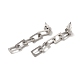 304 orecchini pendenti con catena in acciaio inossidabile da donna EJEW-Q781-27P-2