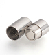 304 Stainless Steel Magnetic Clasps with Glue-in Ends STAS-Q211-39-3