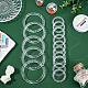 CHGCRAFT 15Pcs Transparent Acrylic Wind Chimes Top Circles Wind Chime Supplies Wind Chime Top Piece Parts with Wind Chime Line for Outdoor Home Garden Bag Making 80mm 64mm Diameter DIY-CA0004-39-5