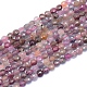 Natural Red Corundum/Ruby and Sapphire Beads Strands G-E530-07AF-1
