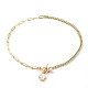 Ожерелья с подвесками на руку хамса из натуральных ракушек NJEW-JN03240-04-1