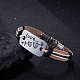 Unisex pulseras de cordón de cuero de moda BJEW-BB15505-C-4