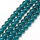 Chapelets de perles en verre peint X-DGLA-Q023-8mm-DB15-1