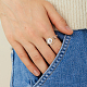 Nbeads 花爪リングブランク 10 個  17.3 ミリメートル調整可能な真鍮フィリグリーリングセッティング指輪コンポーネントリアル 14 k ゴールドメッキ爪リングベース diy リングジュエリーメイキング用 KK-NB0003-03-5