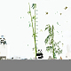 Superdant 2 feuilles/ensemble toise arbre singe dessin animé croissance toise animal thème sticker mural pvc mesure de la hauteur règle 40 à 140 cm mesure de hauteur pour pépinière chambre salon DIY-WH0232-029-6