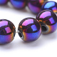 Non magnetici perle ematite sintetico fili X-G-S096-4mm-6-2