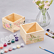 OLYCRAFT 2pcs Unfinished Wooden Box Square Unpainted BurlyWood Storage Box No Cover Wood Storage Jewelry Box Organize for Collectibles OBOX-PH0001-03-5