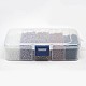 1 boîte de couleur foncée 6/0 perles de rocaille en verre SEED-X0020-B-1