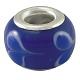 Blue Tone Rondelle Handmade Large Hole Lampwork European Beads X-DA425-3-1