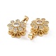Rotatable Brass Micro Clear Pave Cubic Zirconia Charms KK-E068-VC296-3