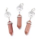 Synthetic Goldstone Pointed Big Pendants G-D0021-01P-11-2