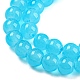Chapelets de perles rondes en verre imitation jade peint X-DGLA-Q021-6mm-06-4