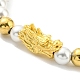 Bracelet en perles de dragon et de perles en plastique plaqué en rack BJEW-D030-01B-G-2