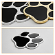 スーパーファインディング 2 セット 2 色自己粘着合金猫ステッカー  クマの足跡  ミックスカラー  64.5x60x2.5mm  1セット/色 STIC-FH0001-14-6