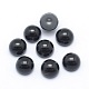 Natural Black Agate Cabochons G-P393-R02-6mm-1