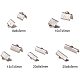Pandahall Elite 100 pcs 5 Size Iron Ribbon Ends Set Bracelet Bookmark Pinch Crimp Clamp End Findings Cord Ends Fasteners Clasp Leather Crimp Ends Jewelry Making Findings IFIN-PH0008-01P-2