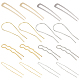CRASPIRE 16Pcs 8 Style Iron & Alloy Hair Pins Clips & Hair Fork, for Thin Thick Hair, Mixed Color, 62.5~106x8.5~44x1~2.5mm, 2pcs/style