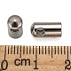 304ステンレス鋼コードエンド  チューブ  ステンレス鋼色  10x5mm  穴：2mmと4mm  内径：4.5mm X-STAS-E033-2-3