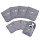 NBEADS 8 Pcs 2 Sizes Velvet Jewelry Pouches with Snap Button ABAG-NB0001-77-1