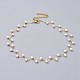 Perle de verre des colliers en perles de foulard NJEW-JN02530-1
