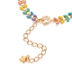 Brass Enamel Cobs Chains Bracelets BJEW-JB05744-3