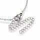 Brass Micro Pave Clear Cubic Zirconia Pendant Necklaces NJEW-O108-11P-3