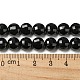Natürliche schwarze Onyxperlenstränge (gefärbt und erhitzt). G-K351-A02-01-5
