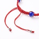 Bracelets de perles de nylon tressés réglables BJEW-JB06067-02-3