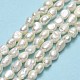 Fili di perle di perle d'acqua dolce coltivate naturali PEAR-A005-13C-01-2