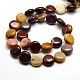 Flat Round Natural Mookaite Beads Strands G-P063-132A-2