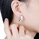 Trendy Sterling Silver Hoop Earrings EJEW-BB29984-B-2