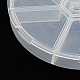 (訳あり見切り販売：多少の傷あり) プラスチック製ビーズ保存容器  混合図形  ホワイト  5.6~14.3x4.4~13.1cm  内径：5.6~8.7x4.4~10.7のCM CON-XCP0001-22-4