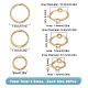 SUNNYCLUE 1 Box 60Pcs Bead Frames Real 14K Gold Plated Brass Double Hole Bead Round Frames Fit 6mm 8mm 10mm Beads Connector Circle Bead Frames for Jewelry Making Beading Kit DIY Earrings Supplies KK-SC0003-25-2