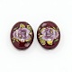 Mixed Styles Flower Rose Printed Acrylic Beads MACR-O002-M-2