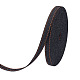 ステッチデニムリボン  服飾材料  DIYクラフトヘアクリップアクセサリーと縫製装飾用  ブラック  1cm  10 M /袋 OCOR-TAC0009-04A-04-2