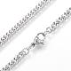 304 Stainless Steel Curb Chain Necklaces NJEW-G271-07P-2