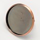 Adjustable Brushed Red Copper Eco-Friendly Brass Pad Ring Setting Components KK-M164-04R-A-NR-1
