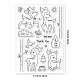 GLOBLELAND Forest Deer Clear Stamps Cute Animals Silicone Clear Stamp Seals for Cards Making DIY Scrapbooking Photo Journal Album Decoration DIY-WH0167-56-744-5
